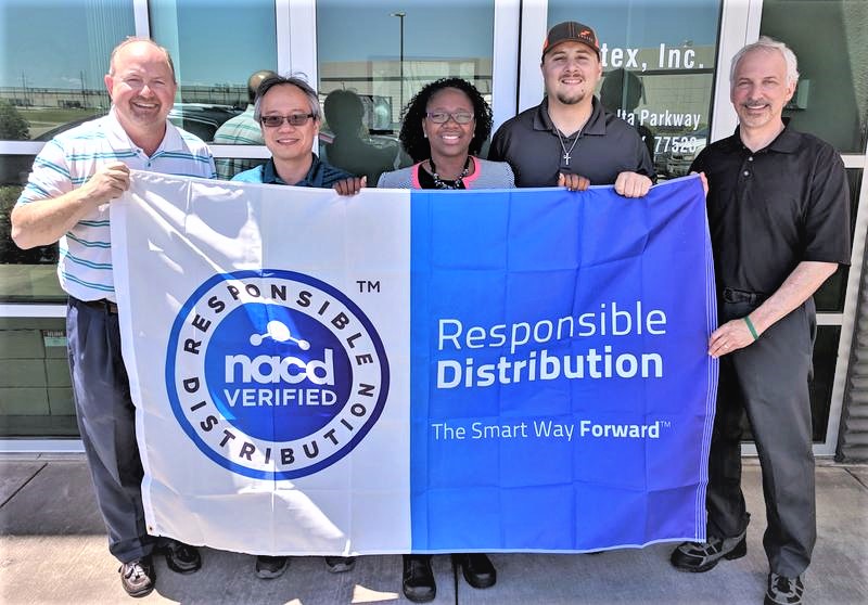 Soltex employees with NACD flag, Chemical Distribution Industry